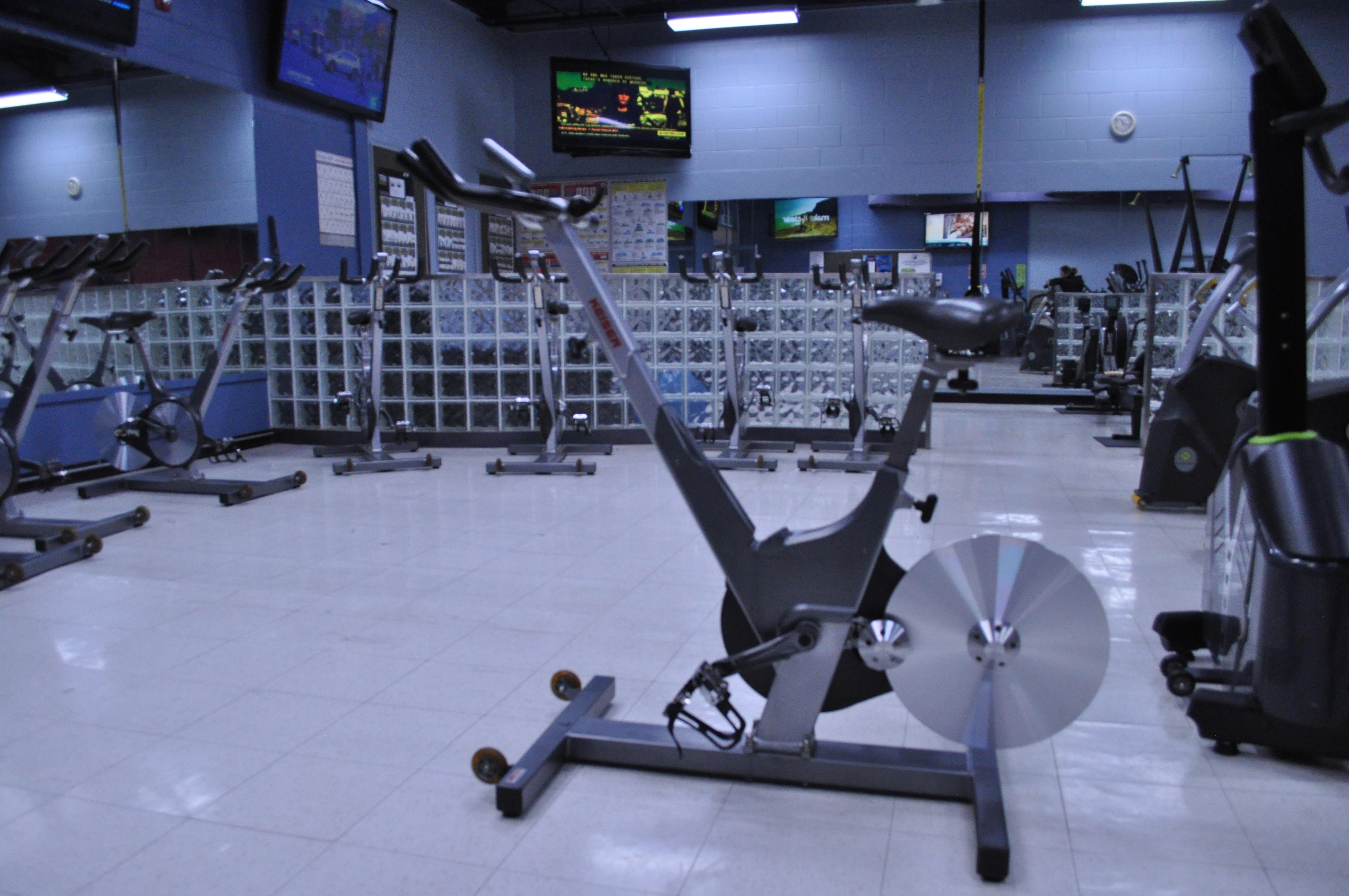 Exercise bike with indoor light